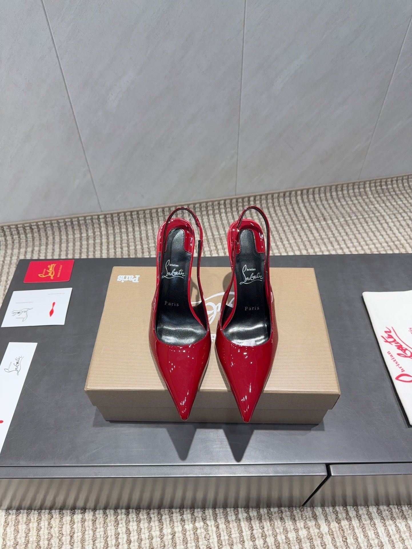 CL 26SS Slingback 100 Dark Red Patent Leather 613984