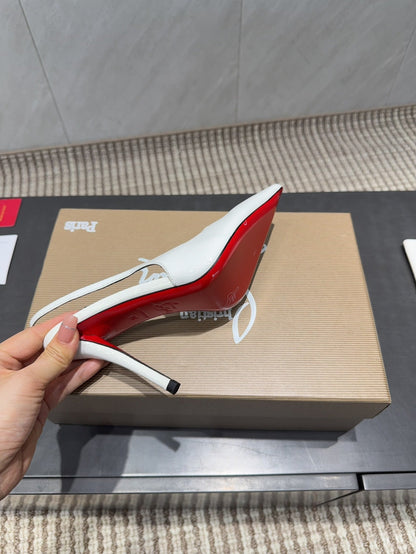 CL 26SS Slingback 100 White Patent Leather 613985