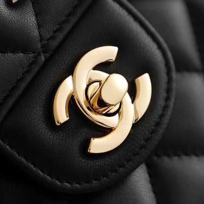 Chanel 2026 Classic 11.12 Bag 25.5cm Black Sheepskin