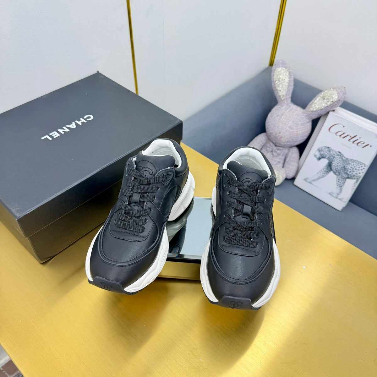 CC 26s Chunky Sneakers Black Calfskin 927323