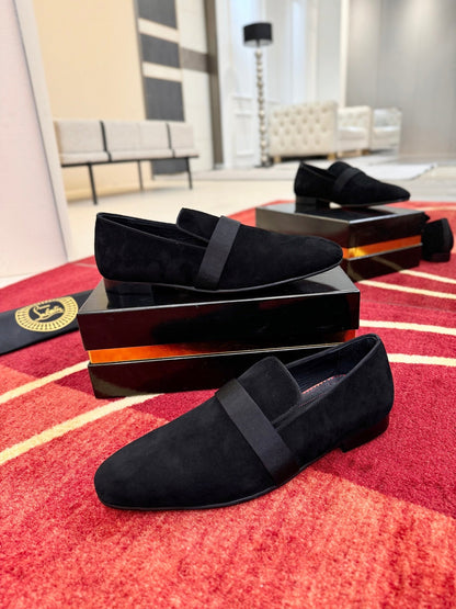 Christian Louboutin Dandydeco Velvet Loafer Suede 863842