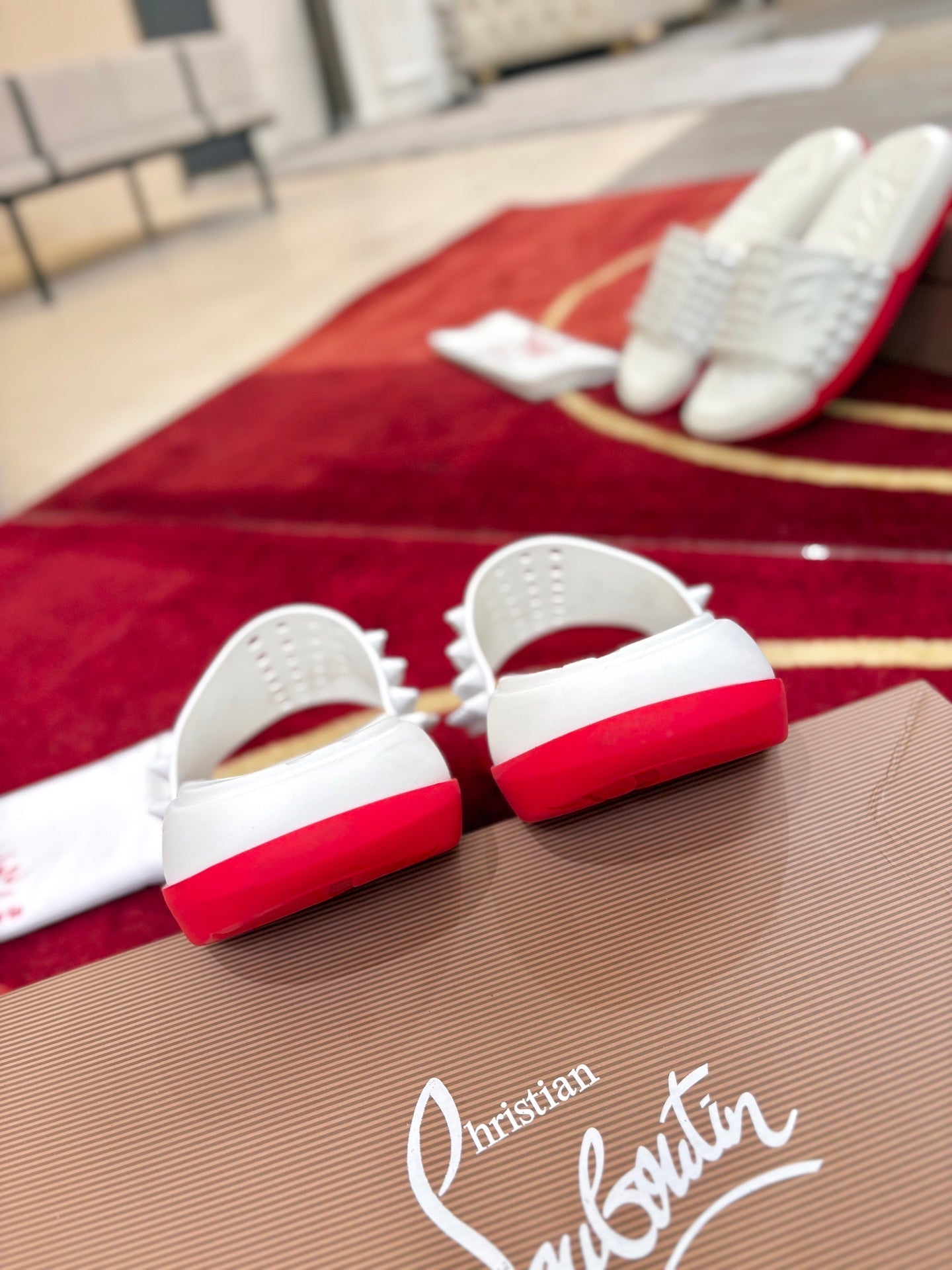 Christian Louboutin Take It Easy Spike Slide 863773