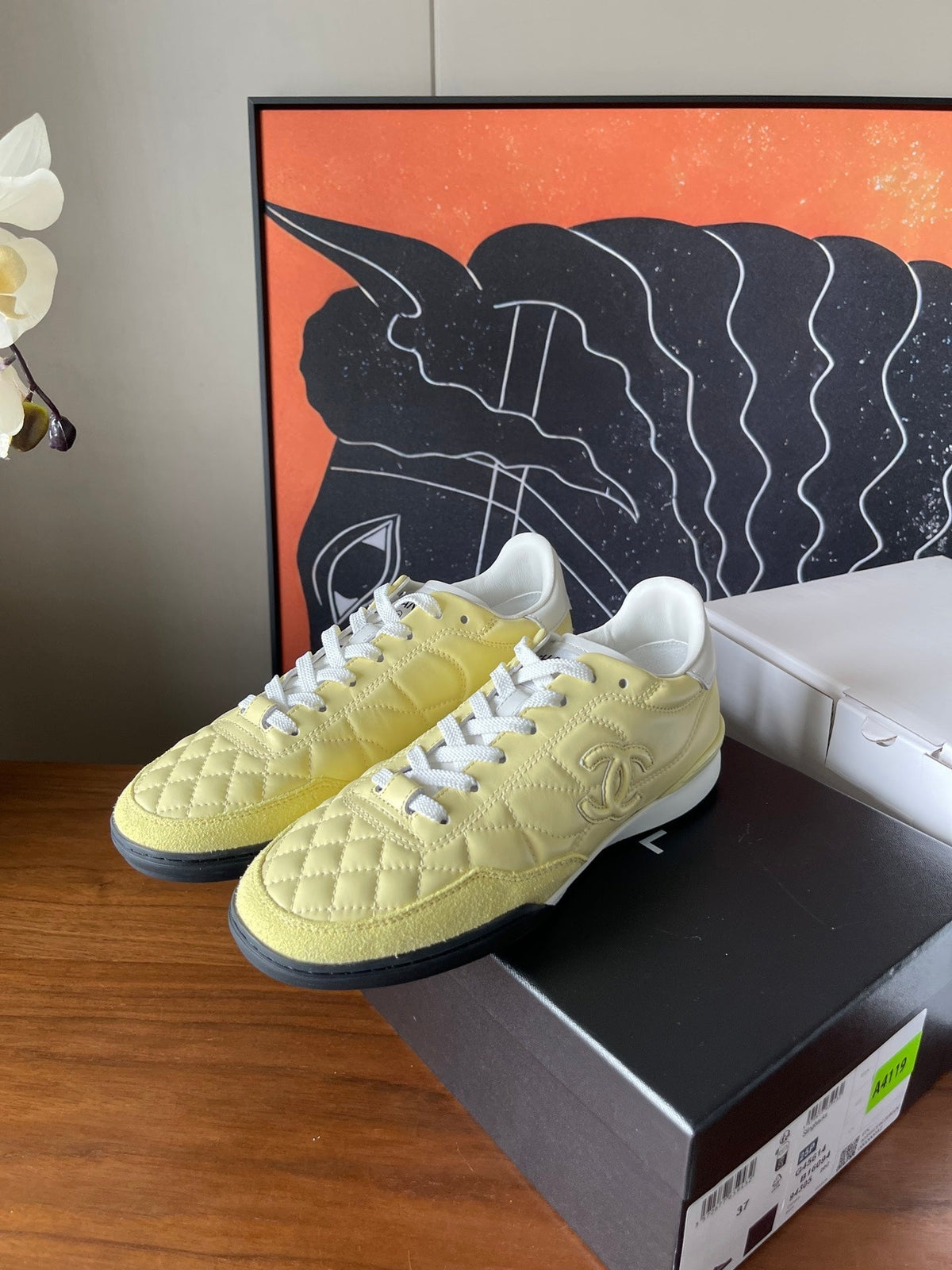CC 26ss Low-Top Sneaker Light Yellow Leather 623162