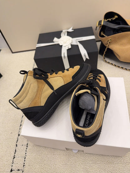 CC 26 High-top Sneaker Beige mix Black Suede 589100