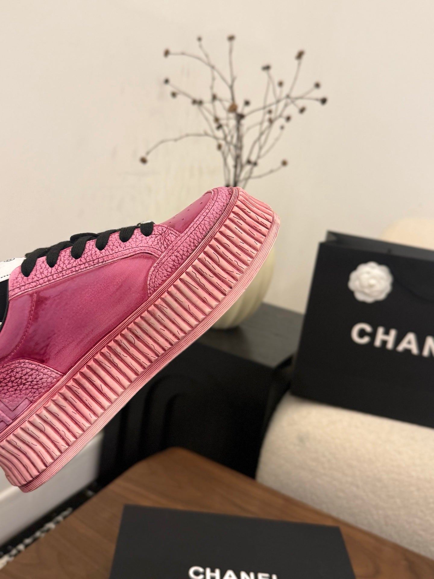 CC 26s Casual Sneaker Dark Pink Leather 183615