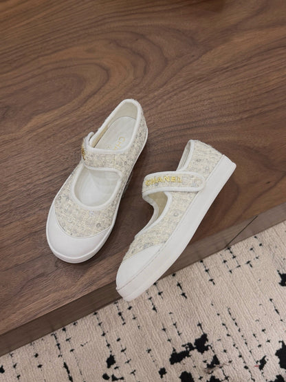 Chanel 2026 Ballet Flat Tweed Leather 904353