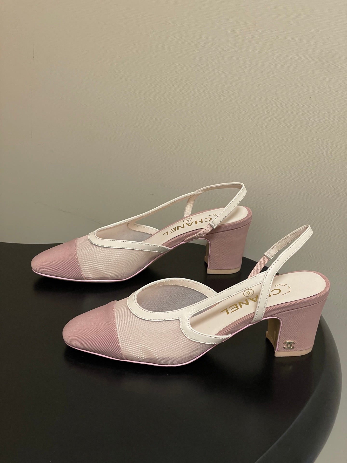 CC 26s Slingback  65 Light Pink Mesh Fabric Sheepskin 649443