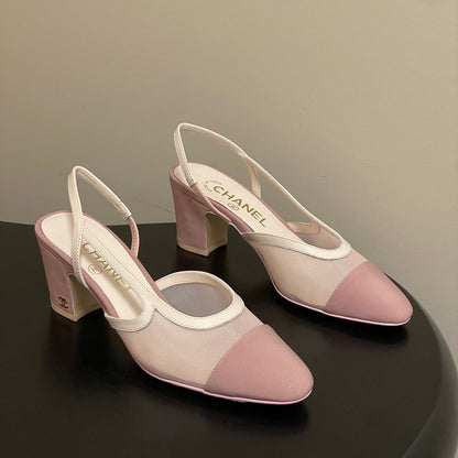 CC 26s Slingback  65 Light Pink Mesh Fabric Sheepskin 649443