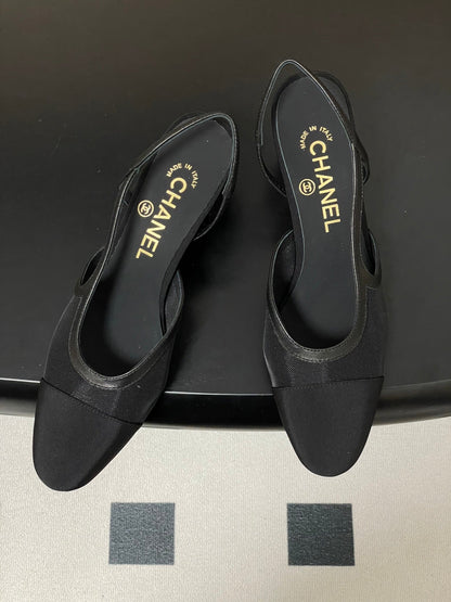 CC 26s Slingback 65mm Mesh Fabric Sheepskin