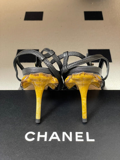 Chanel 2026 Mushroom Heel Sandals Leather Sheepskin 834723