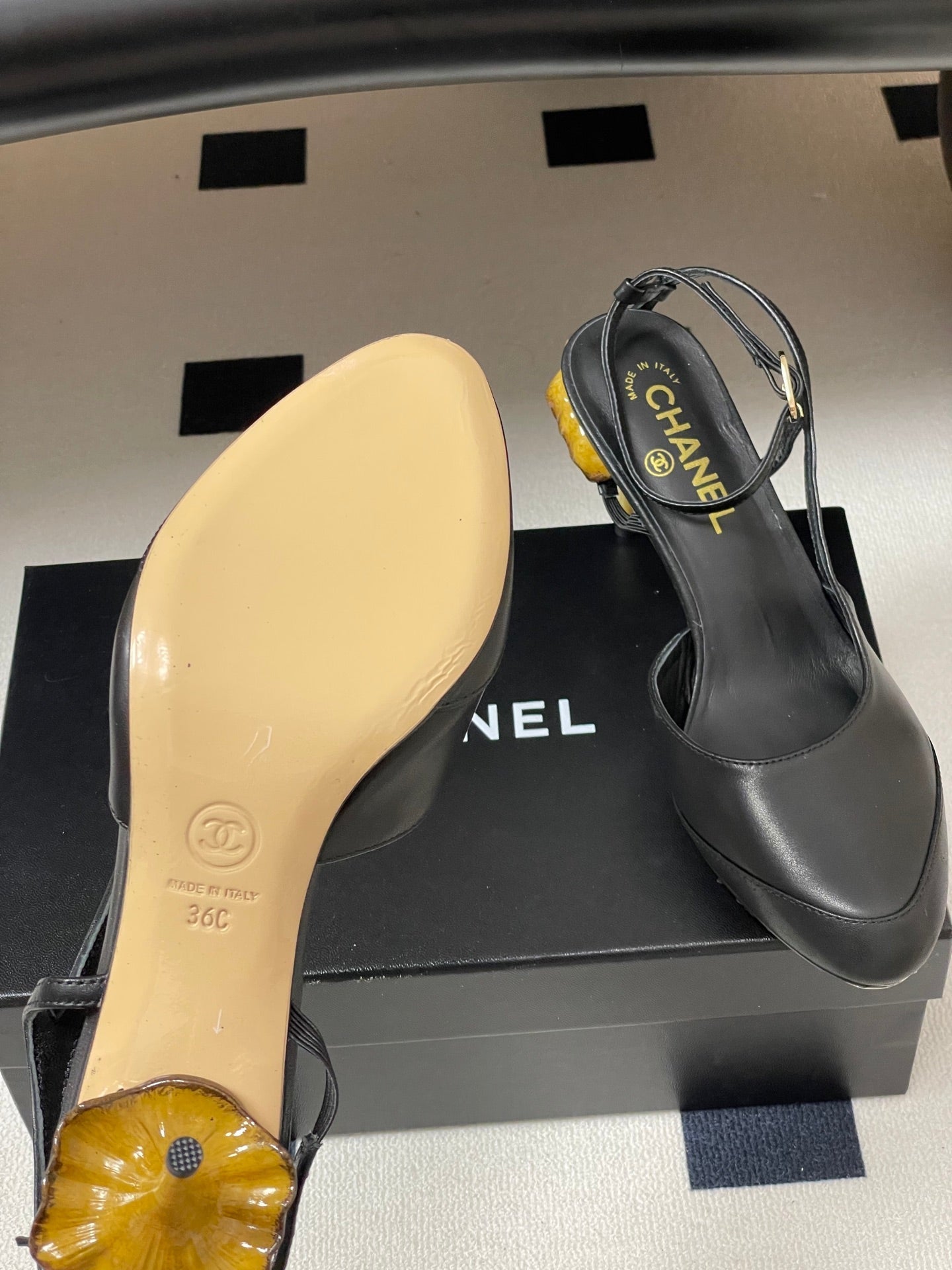 Chanel 2026 Mushroom Heel Sandals Leather Sheepskin 834723