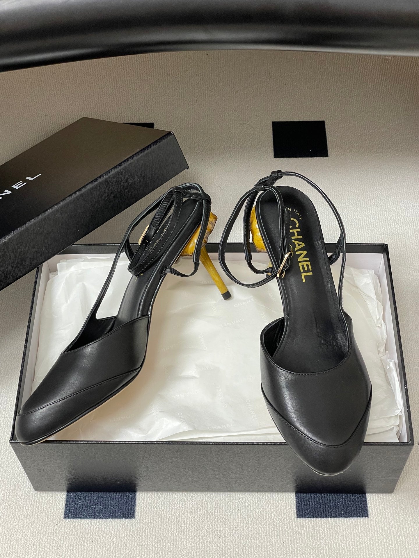 Chanel 2026 Mushroom Heel Sandals Leather Sheepskin 834723