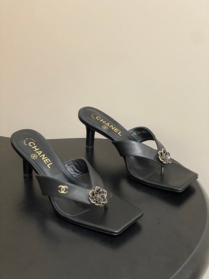 Chanel 2026 Square Toe Slingback Sandals Cowhide Sheepskin 834729