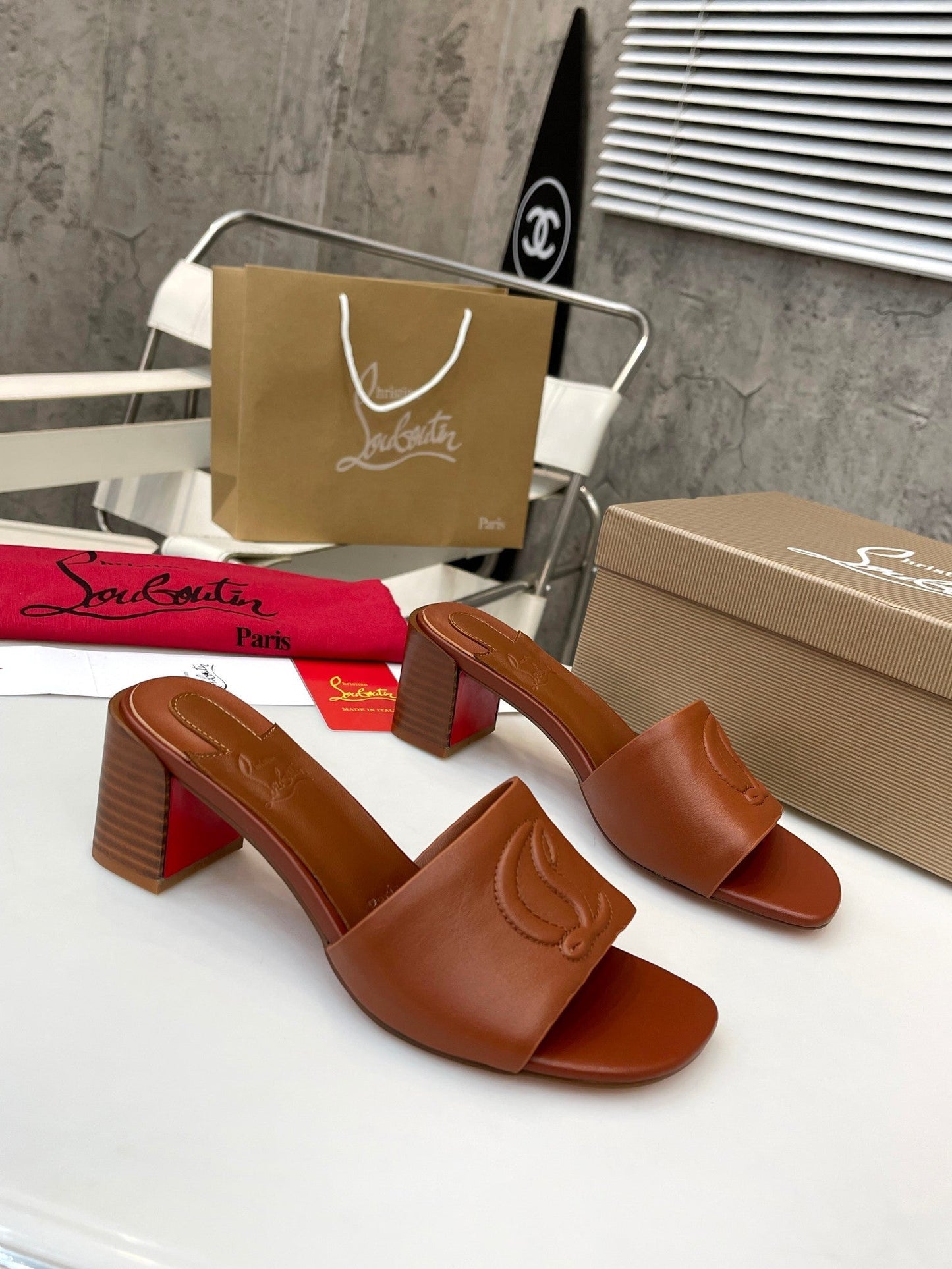 Christian Louboutin 2026 So CL 55mm Mules Leather 780407