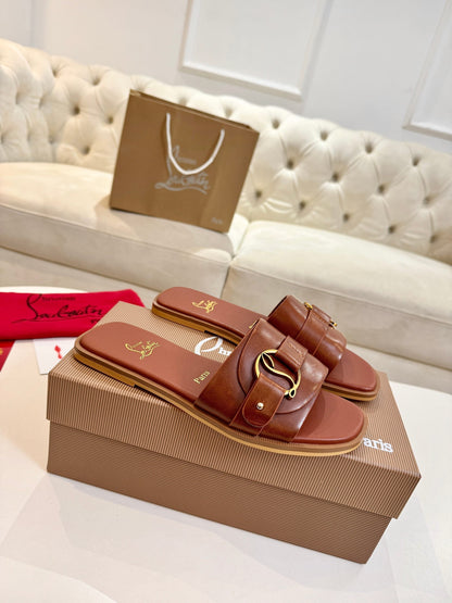Christian Louboutin 2026 Her In Roma Flat Mules Leather 780374