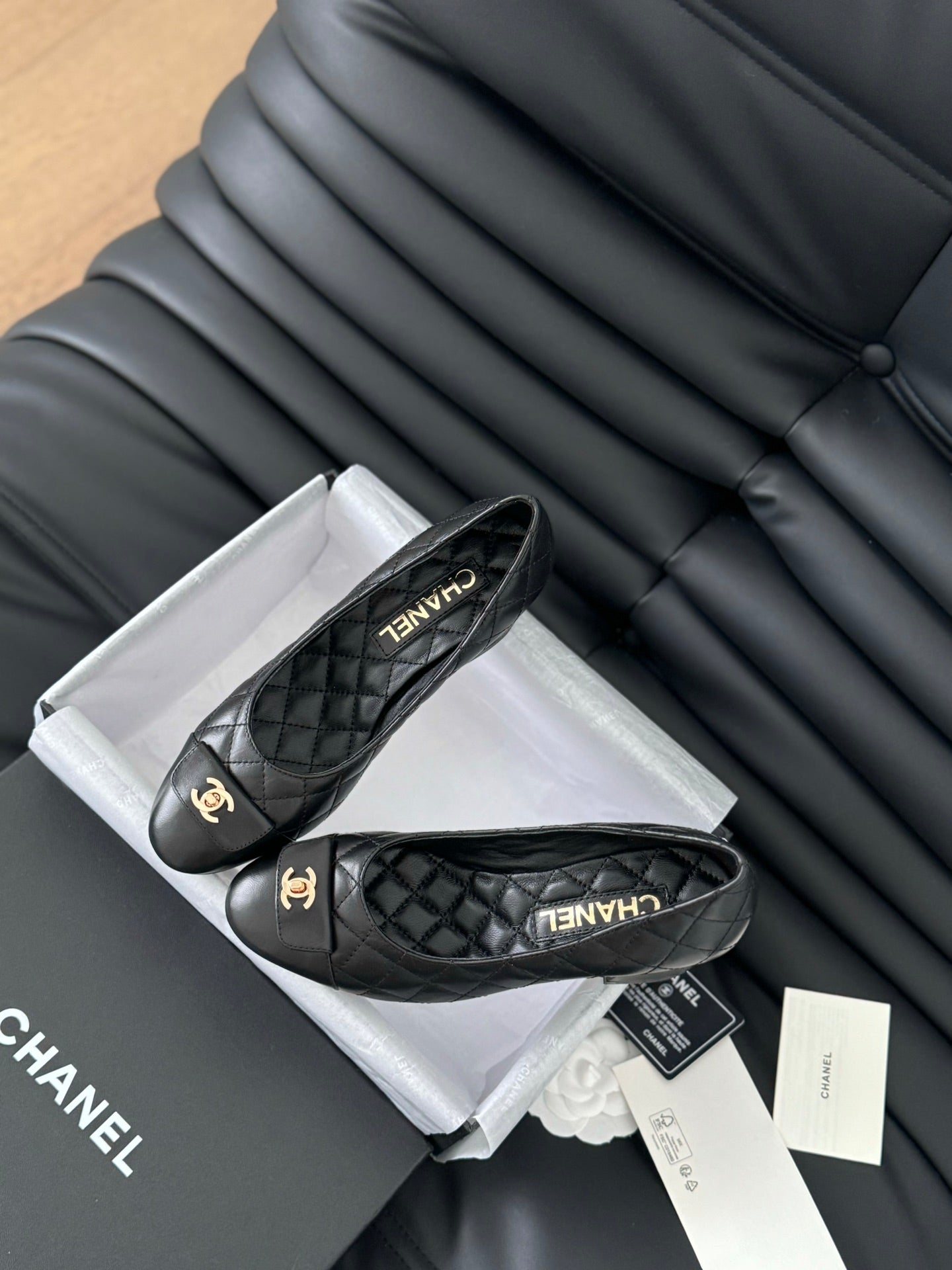 Chanel High Heel Pump 70mm Black Quilted Leather 825283