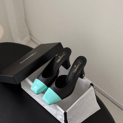 CC 2026 Mary Jane Mule 70 Black Blue Cowhide 700432