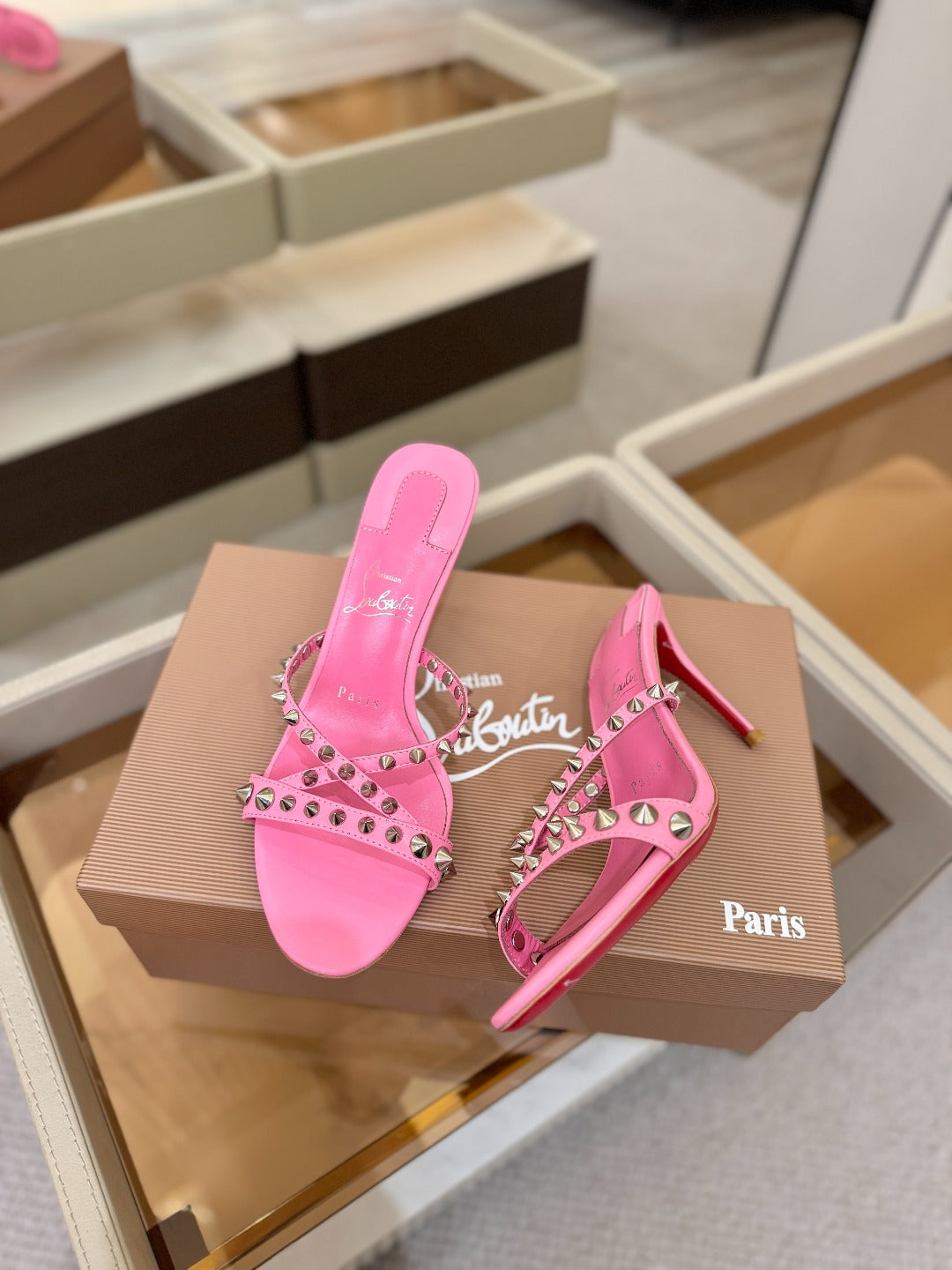 Christian Louboutin Tatoosh Spike 85mm Sandal Patent Leather 880061