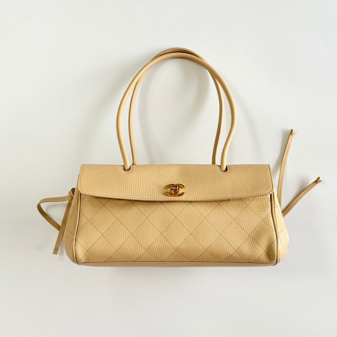 Chanel 2026 Shopping Bag 30.5cm Beige Grained Calfskin