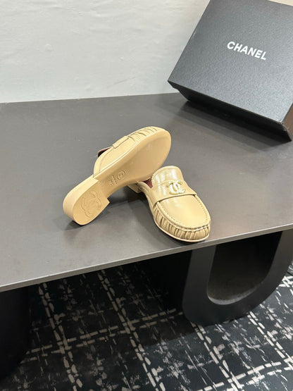 Chanel 2026 Double C Logo Loafers Leather Sheepskin 832503
