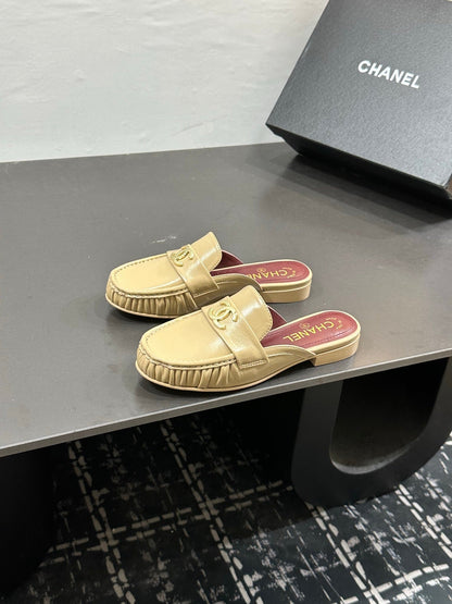 Chanel 2026 Double C Logo Loafers Leather Sheepskin 832503