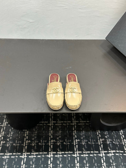 Chanel 2026 Double C Logo Loafers Leather Sheepskin 832503
