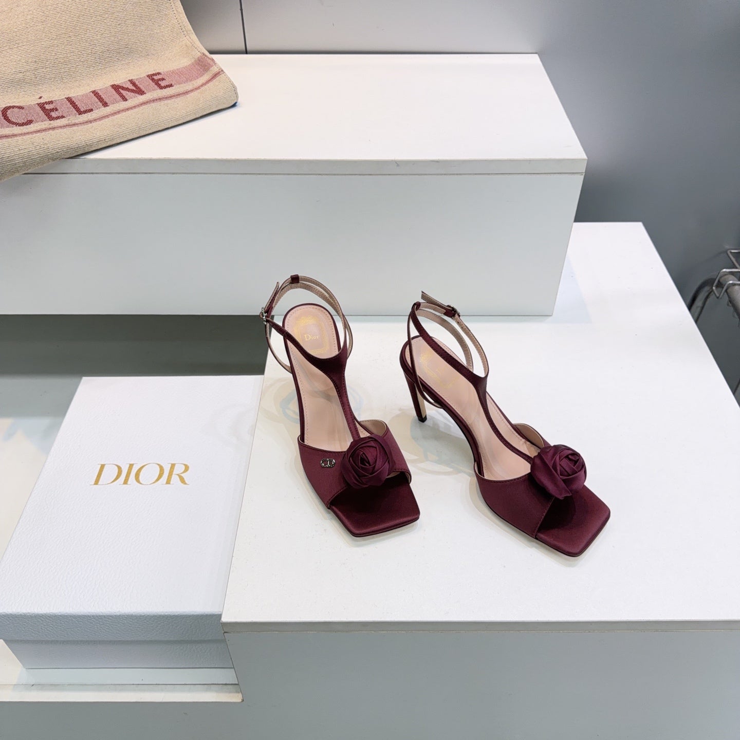 Dior 2026 Rose Sandal 95mm Satin Leather 843018