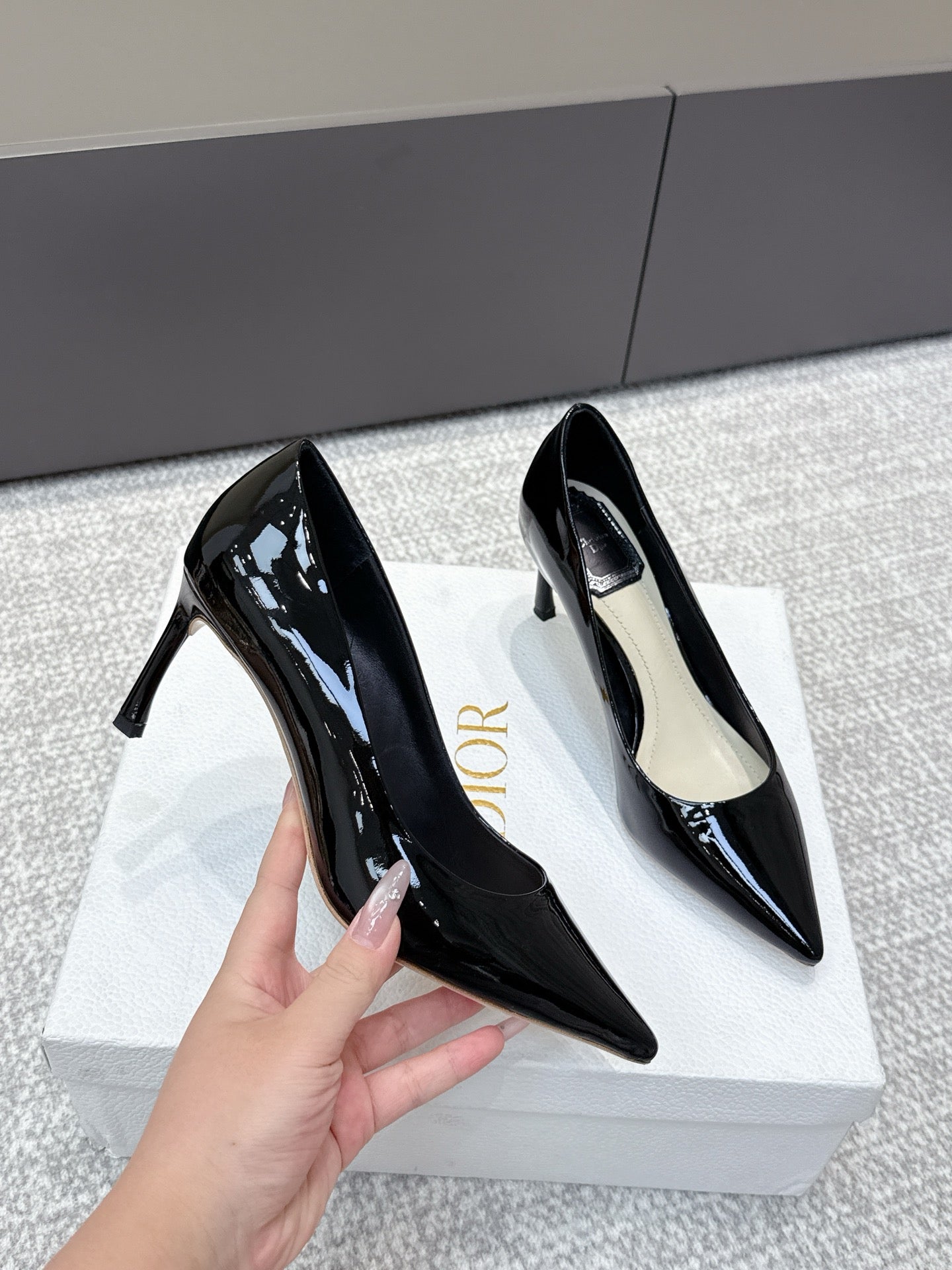 CD 26s High Heels Pump 85 Black Patent Leather 661472