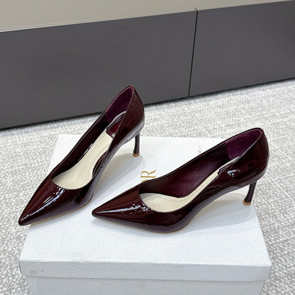 CD 26s High Heels Pump 85 Dark Burgundy Patent Leather 661473