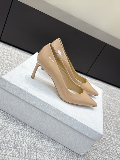 CD 26s High Heels Pump 85 Beige Patent Leather 661475