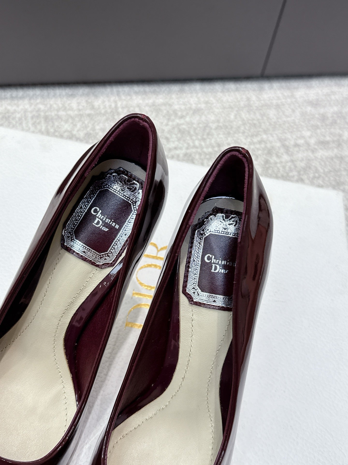 CD 26s High Heels Pump 105 Dark Burgundy Patent Leather 661477