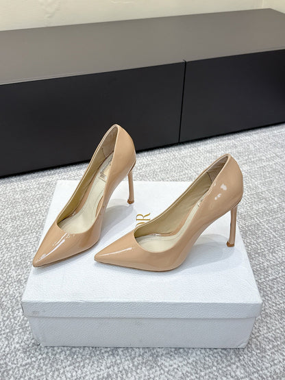 CD 26s High Heels Pump 105 Beige Patent Leather 661480
