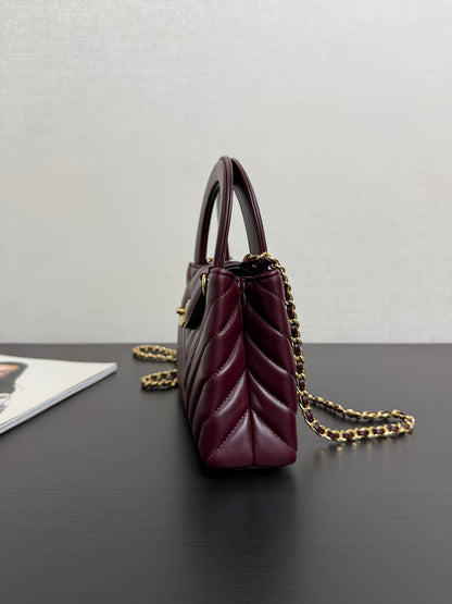 Chanel 2026 Kelly Bag 19cm Burgundy Lambskin