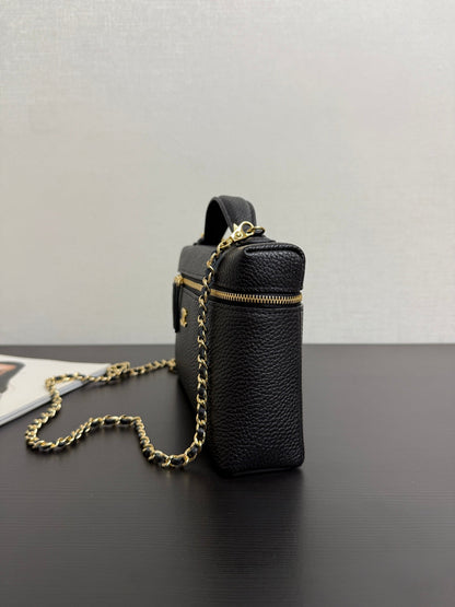 Chanel 2026 Vanity Bag Black Grained Calfskin