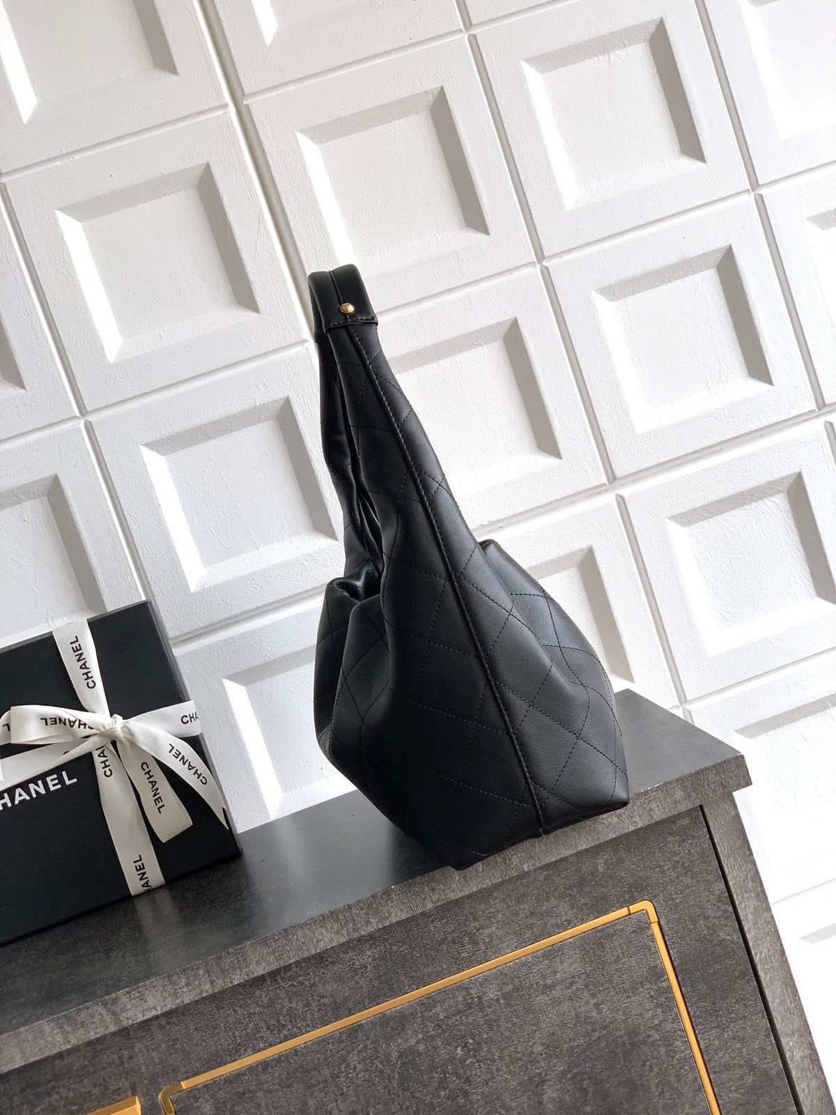 Chanel 26C Hobo Bag Black Cowhide GHW