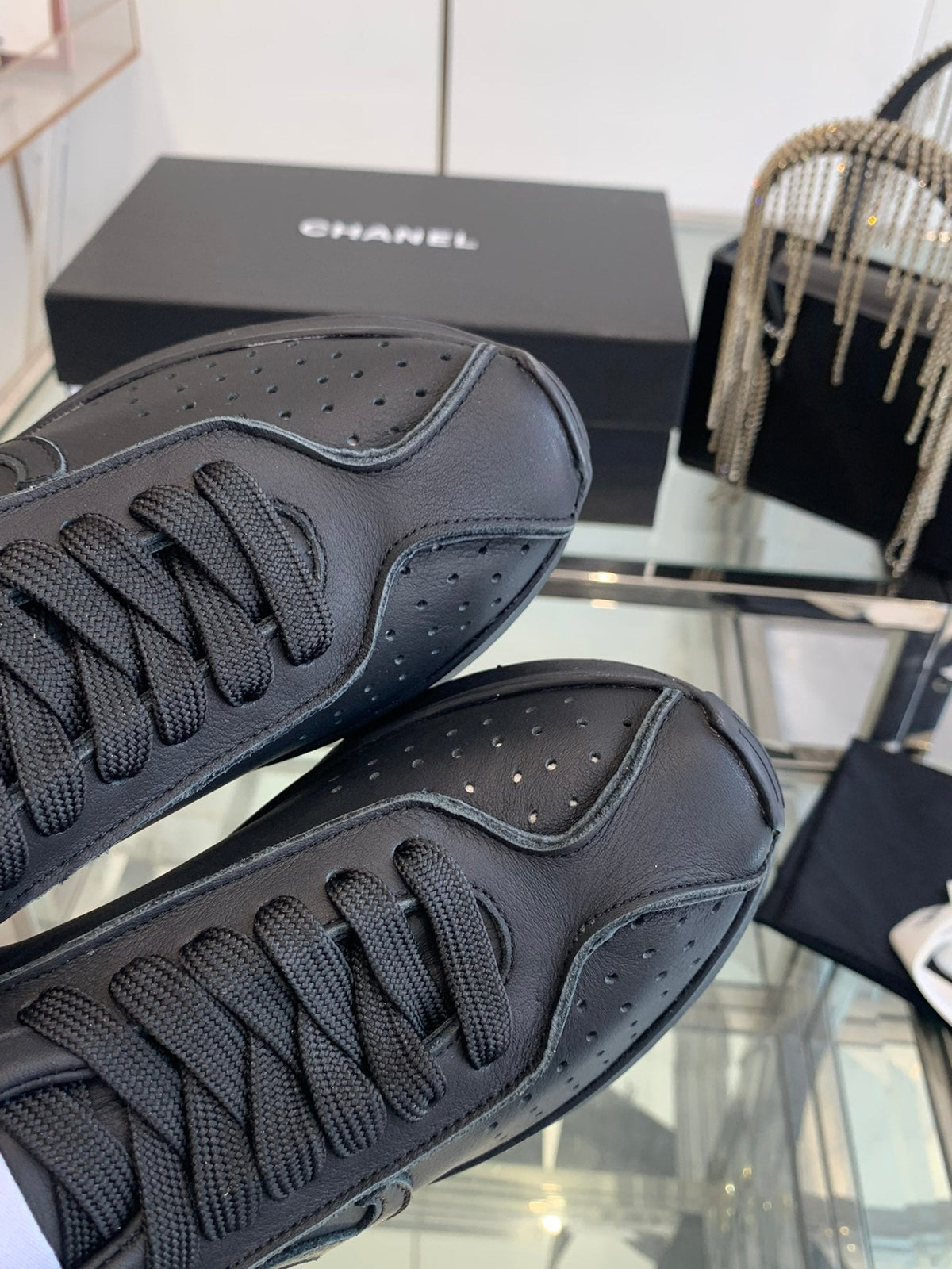 CC Sneaker Black Cowhide 204108
