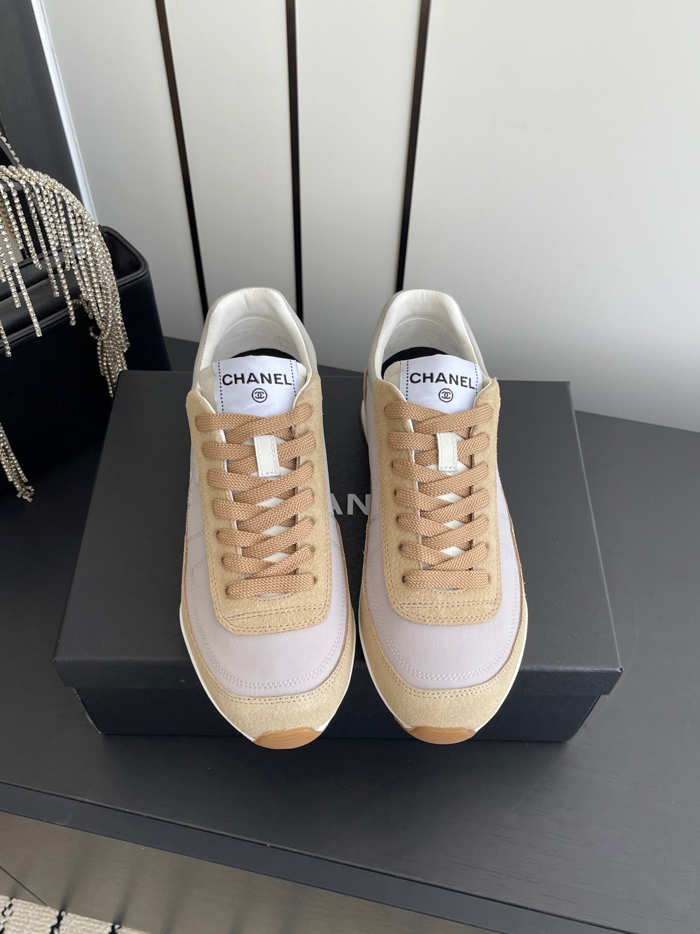 Chanel 2026 Sneaker Brown Fabric And Calfskin Suede 895744