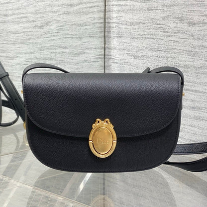 Dior 2026 Médaillon Flap Bag 23cm Grained Calfskin