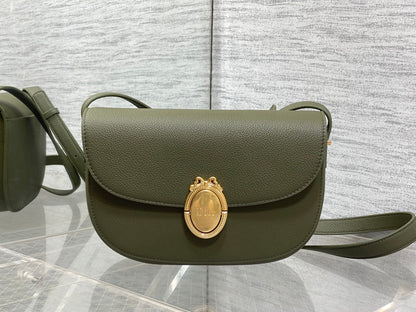 Dior 2026 Médaillon Flap Bag 23cm Grained Calfskin