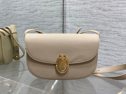 Dior 2026 Médaillon Flap Bag 23cm Grained Calfskin