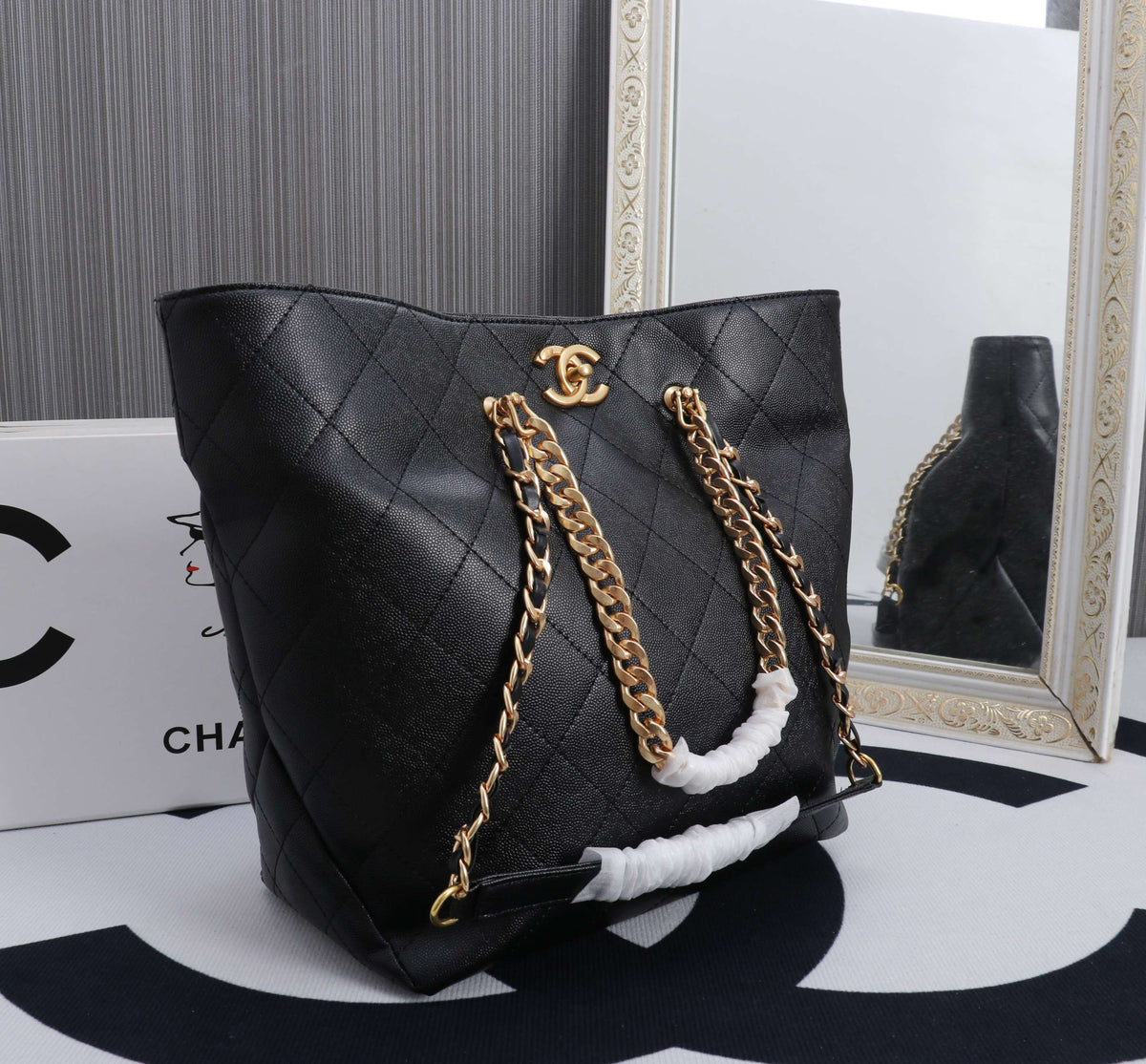 CC AS5746 Tote Bag Caviar Leather