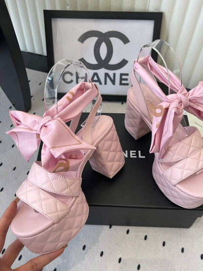 CC 26s Platform Sandals 75 Pink Sheepskin 650086