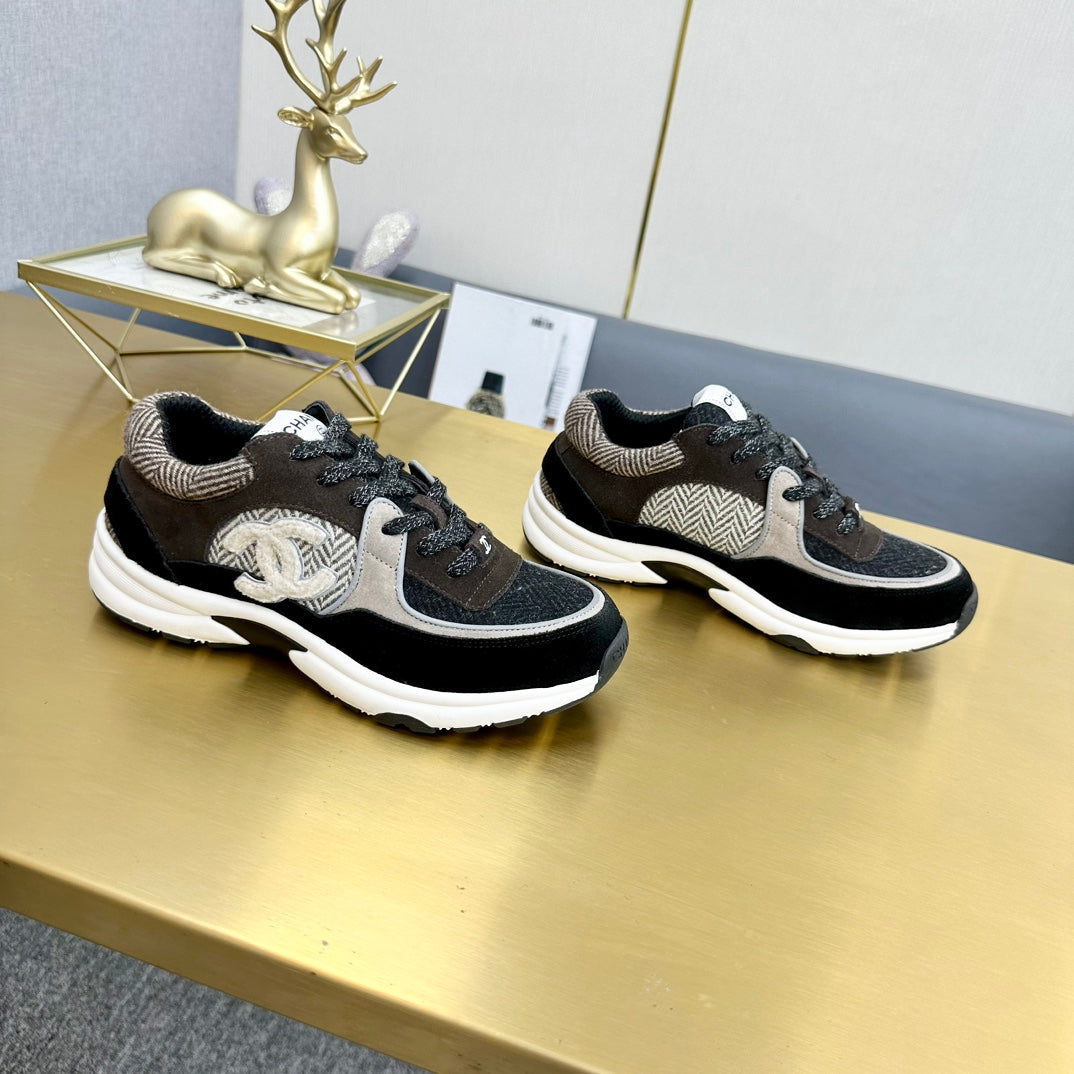 CC 2026 Casual Sneakers Black Gray Suede 668050
