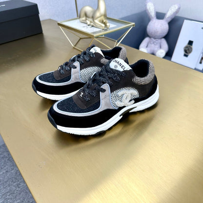 CC 2026 Casual Sneakers Black Gray Suede 668050