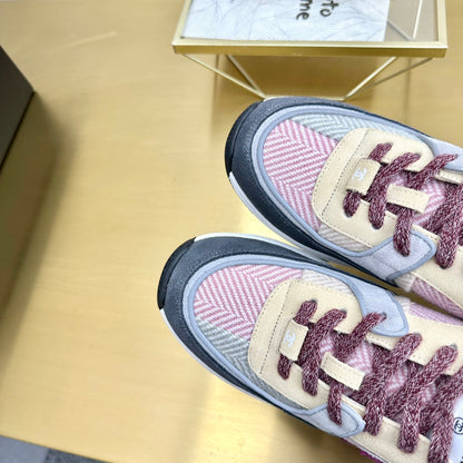 CC 2026 Casual Sneakers Black Gray Purple Suede Canvas 668055