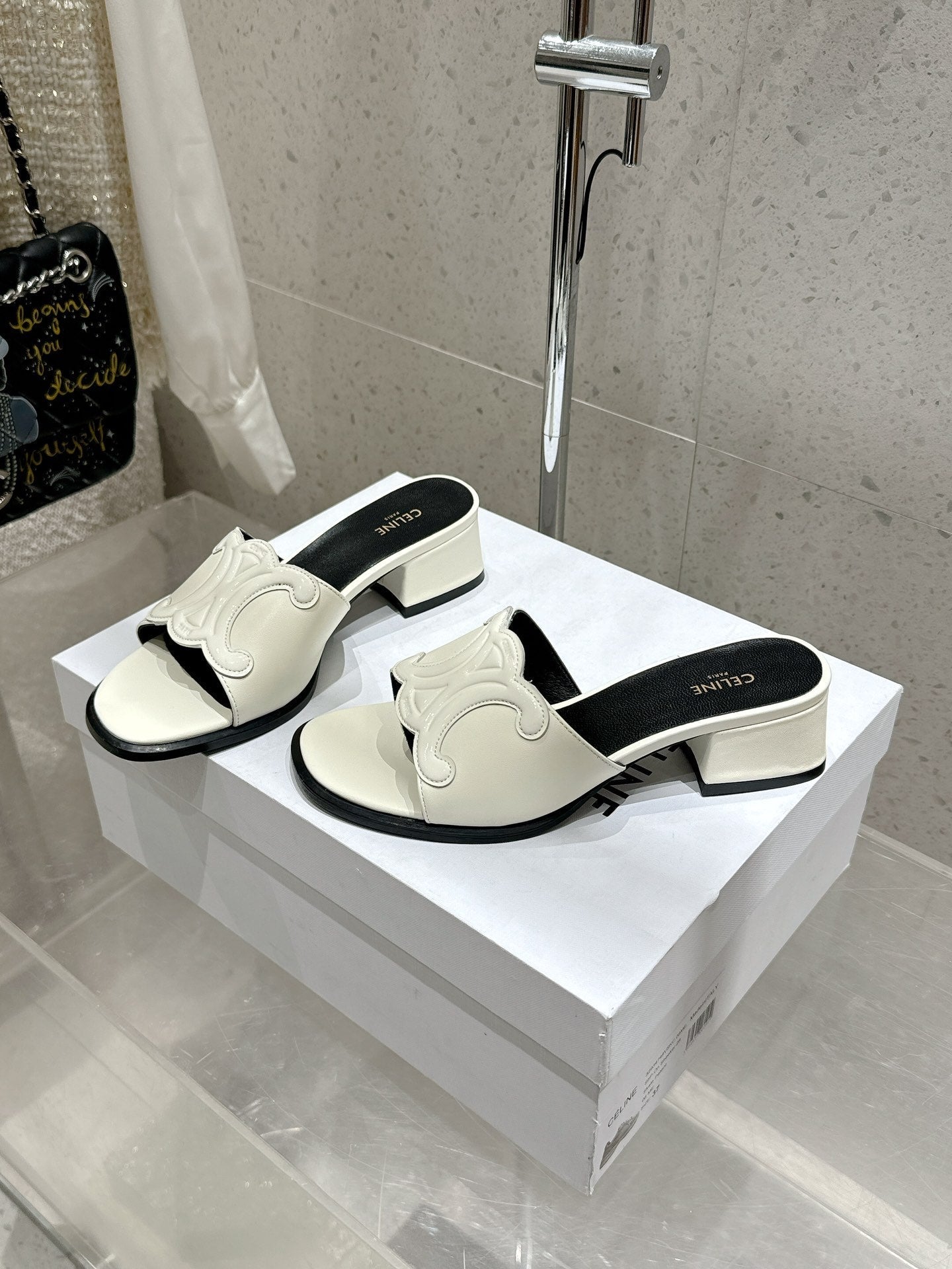 Celine 26 Clémence Mules 30mm Patent Leather 763141