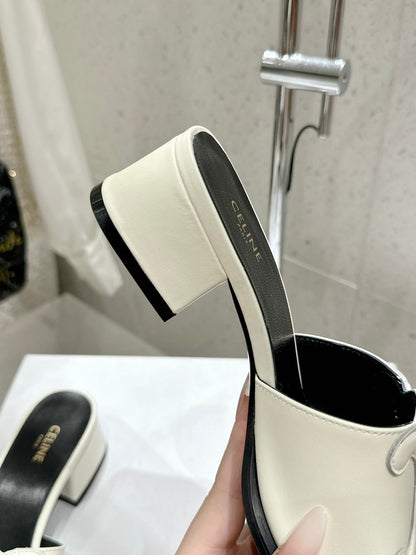 Celine 26 Clémence Mules 30mm Patent Leather 763141