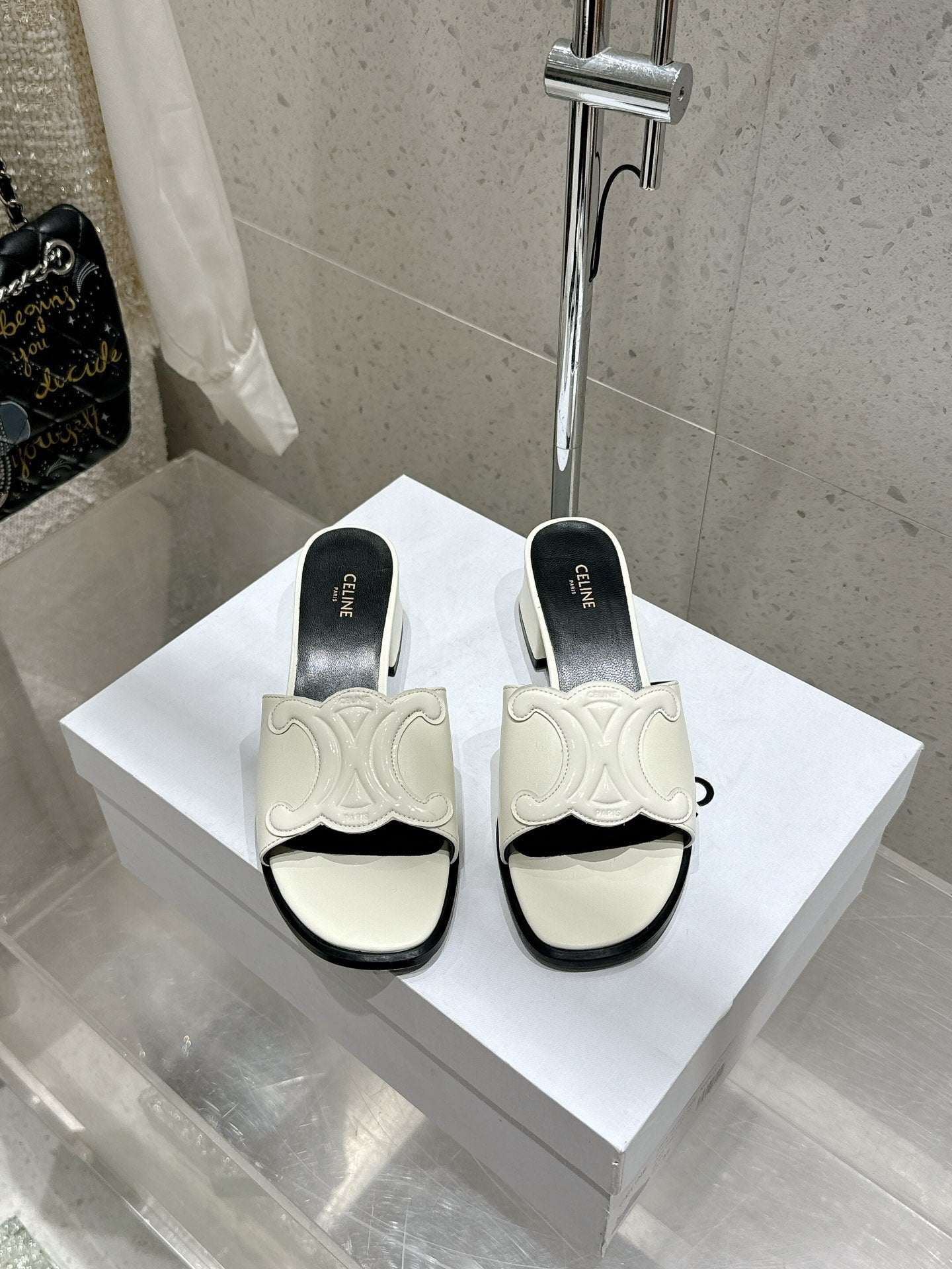 Celine 26 Clémence Mules 30mm Patent Leather 763141