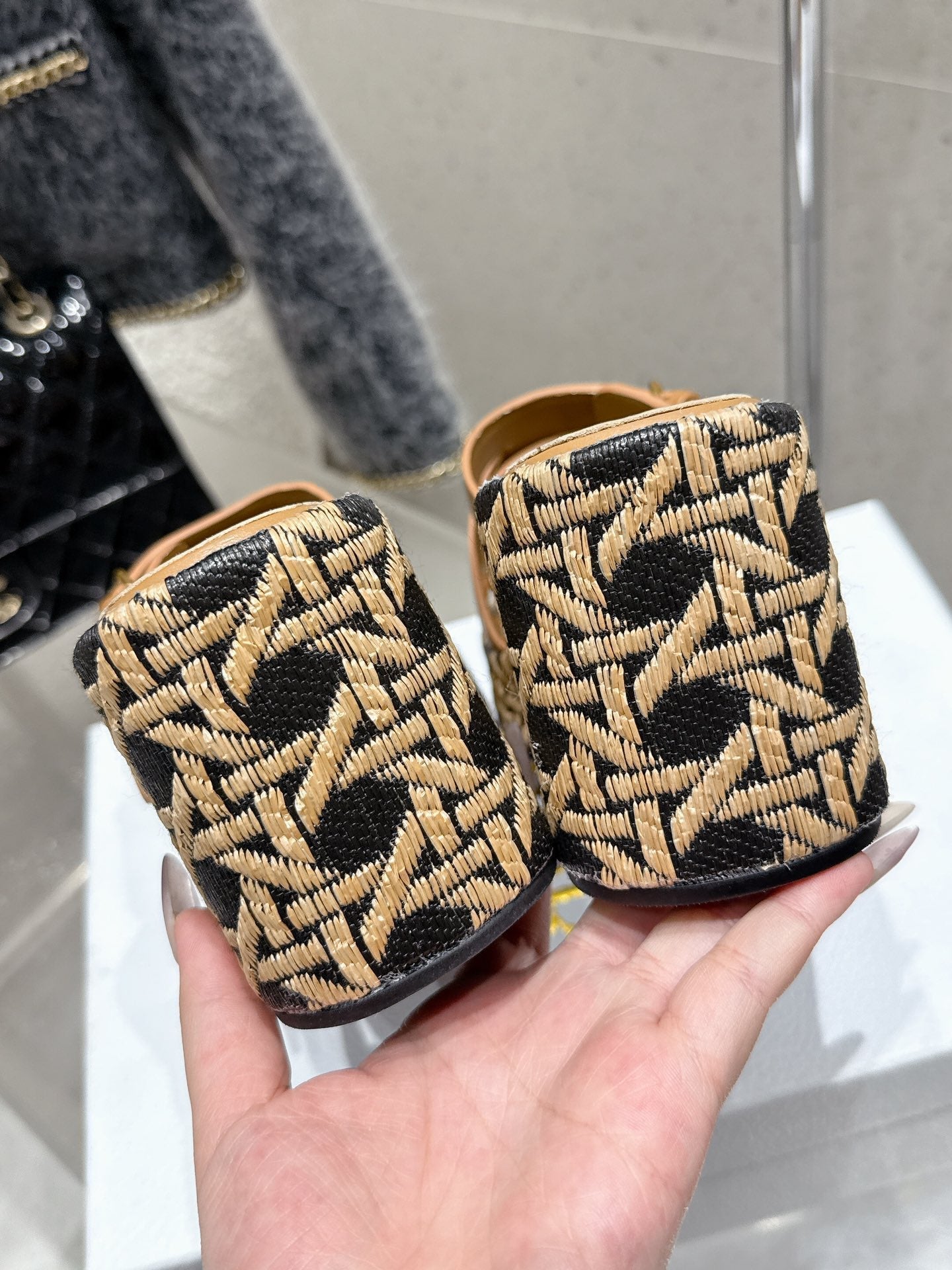 CD 26s Platform Sandal 65 Brown Black Monogram Leather 636348