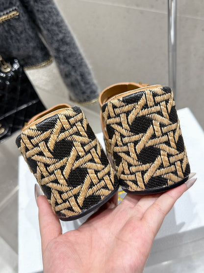 CD 26s Platform Sandal 65 Brown Black Monogram Leather 636348